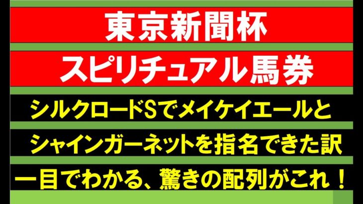 東京新聞杯スピリチュアル馬券２０２２
