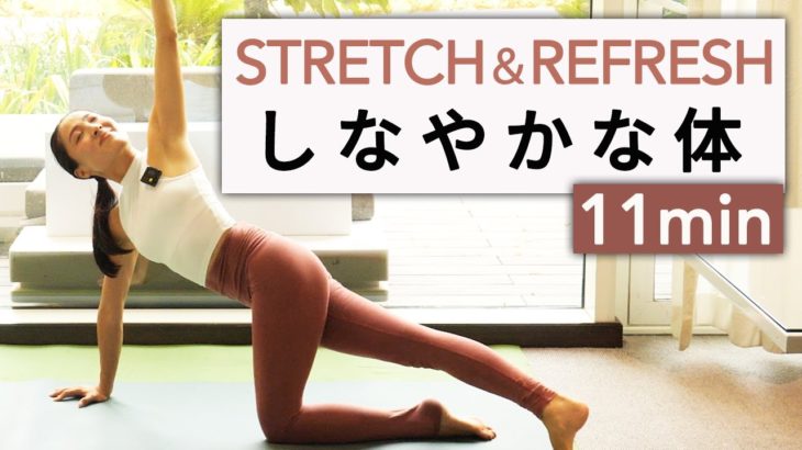 【しなやかな体になる】毎日11分で体幹が鍛えられる！全身伸びる！激しく無いのに汗がかける　リフレッシュ　ストレッチヨガ