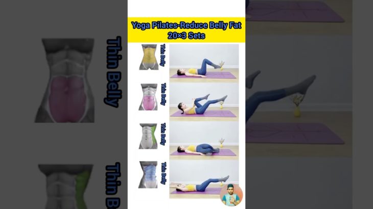 Yoga Pilates-Reduce Belly Fat#short #reducebellyfat #bellyfatloss #yoga