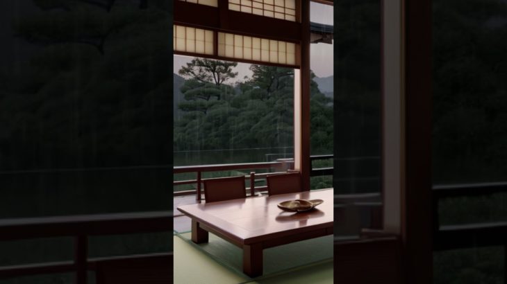 【穏やかな眠りへ導く癒しの音風景2】Japanese Rain Meditation – Healing rain seen from a Japanese room Ⅱ