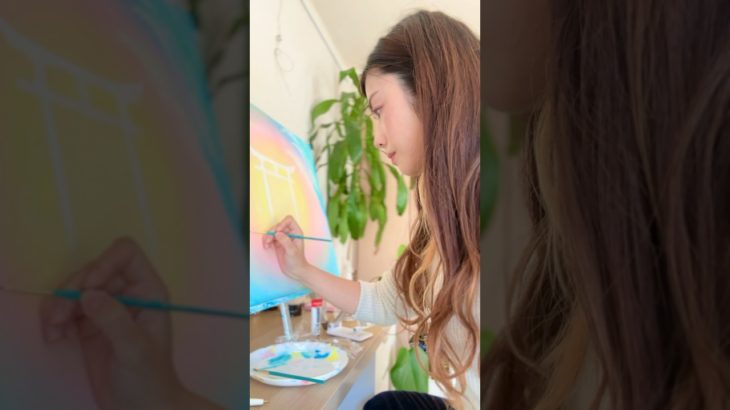 “心へ” 制作動画 #神社 #スピリチュアル #アート #春分 #絵画 #アート