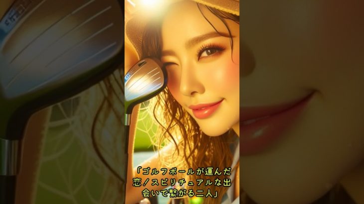「ゴルフボールが運んだ恋！スピリチュアルな出会いで繋がる二人」#ゴルフ #ゴルフ女子 #女子 #女子 #aiart #aiart #スピリチュアル