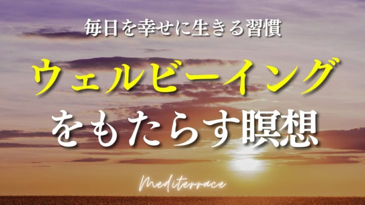 毎日を幸せに生きる習慣！【誘導瞑想】ウェルビーイングをもたらす 毎日の瞑想 幸せ 幸福 人生 マインドフルネス瞑想ガイド