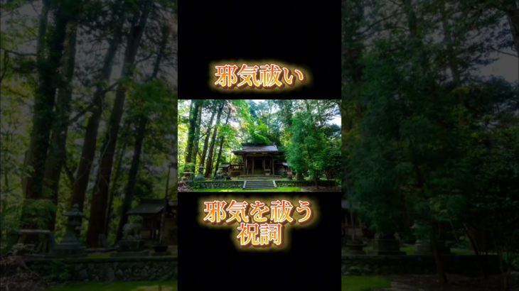 悪霊、生霊、邪気を祓います #神社#スピリチュアル #祝詞