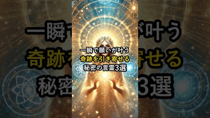 一瞬で願いが叶う！奇跡を引き寄せる秘密の言霊3選 #言霊 #スピリチュアル #開運