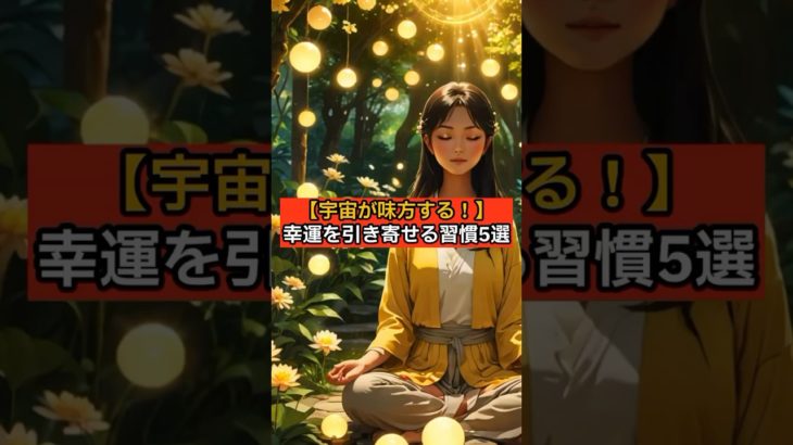【宇宙が味方する！】幸運を引き寄せる習慣5選 #スピリチュアル #言霊 #引き寄せ #幸運習慣 #笑顔 #shorts