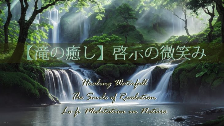 【作業用BGM】【滝の癒し】啓示の微笑み｜自然と一体化するLo-fi瞑想～ 【Healing Waterfall】｜Lo-fi Meditation in Nature