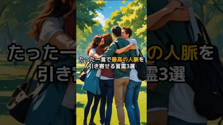たった一言で最高の人脈を引き寄せる言霊　#言霊 #スピリチュアル #人脈