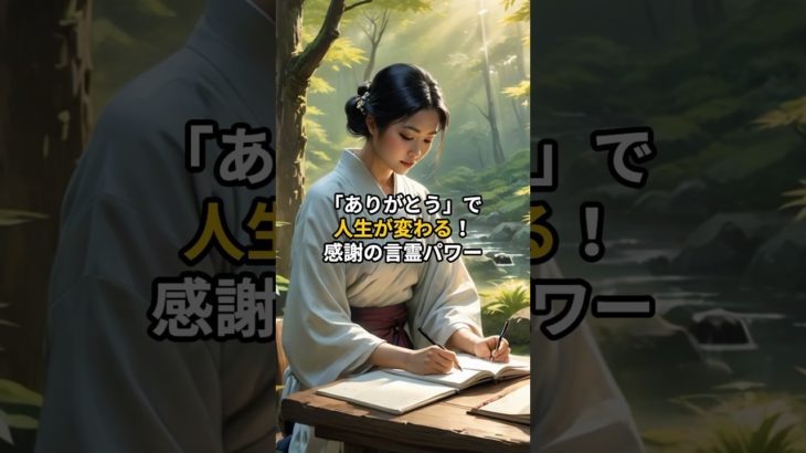 「ありがとう」で人生が変わる！感謝の言霊パワー #雑学 #スピリチュアル #波動 #恋愛 #アファメーション #金運 #引き寄せ #歴史 #幸せ