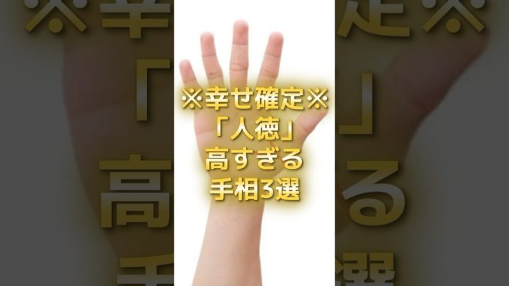 人徳が高すぎる手相3選 #スピリチュアル #サイン #金運 #運 #大金 #開運 #幸運 #財運 #風水 #占い #手相 #shorts