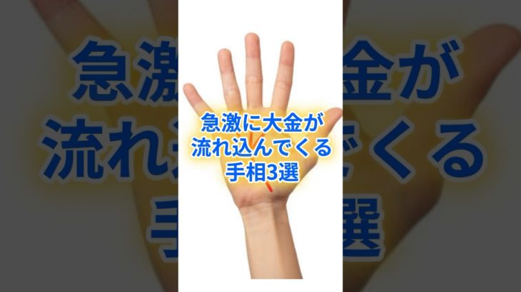 急激に大金が流れ込んでくる手相3選 #スピリチュアル #サイン #金運 #運 #大金 #開運 #幸運 #財運 #風水 #占い #手相 #shorts