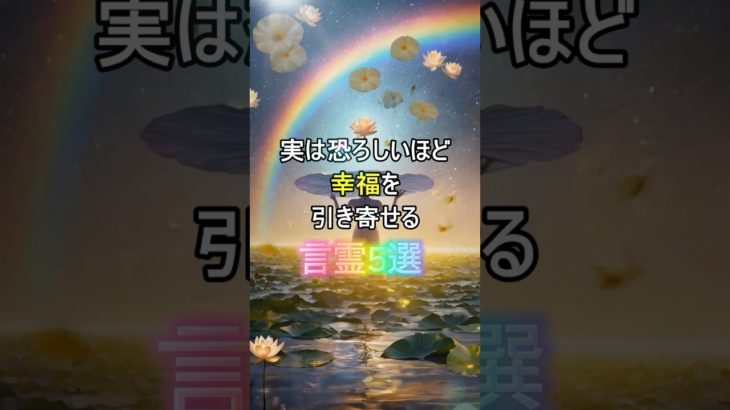 実は恐ろしいほど幸福を引き寄せる言霊5選 #言霊 #スピリチュアル #幸福 #引き寄せ #恋愛 #開運 #波動