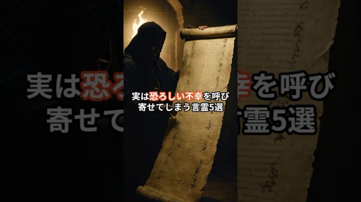 恐ろしい不幸を呼び寄せてしまう言霊5選 #shorts #言霊 #スピリチュアル #不幸