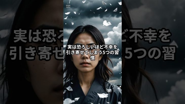 実は恐ろしいほど不幸を引き寄せてしまう5つの習慣#shorts #言霊 #スピリチュアル#幸福生活