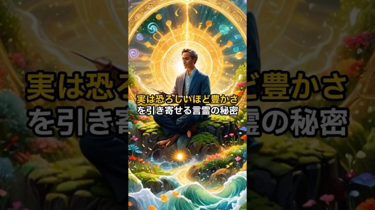 実は恐ろしいほど豊かさを引き寄せる言霊の秘密#shorts #スピリチュアル #言霊 #引き寄せ
