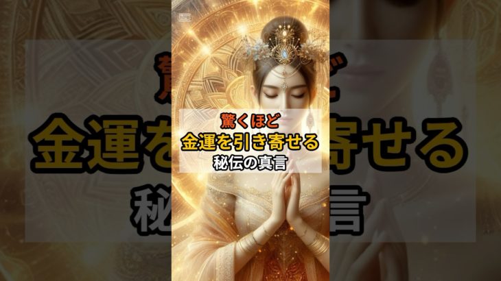 驚くほど金運を引き寄せる真言　#開運  #スピリチュアル  #言霊