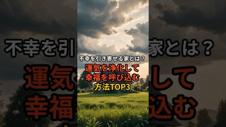 不幸を引き寄せる家の特徴と改善法TOP3 #shorts  #スピリチュアル #開運
