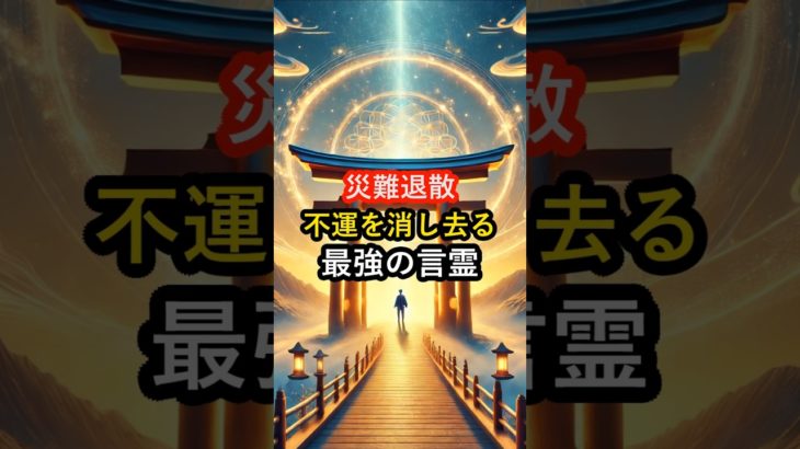 災難退散！不運を消し去る最強の言霊 #言霊 #スピリチュアル #運気上昇