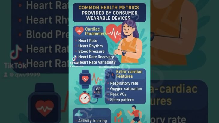 Common Health measuresProvided by Wearable Devices !#Health #WearableDevices #Cardiac #Wellbeing