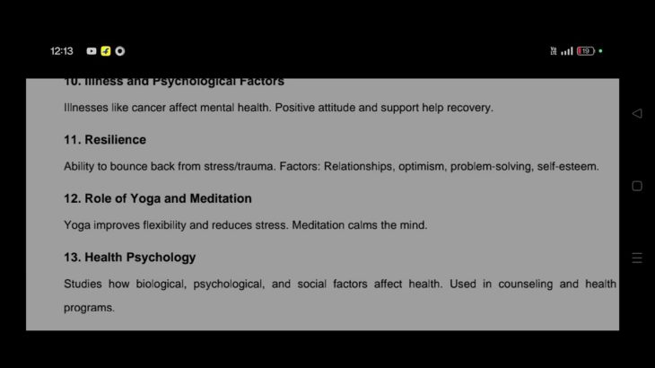 Du sol ba pol hons sem -2 psychology health and wellbeing notes in one shot video