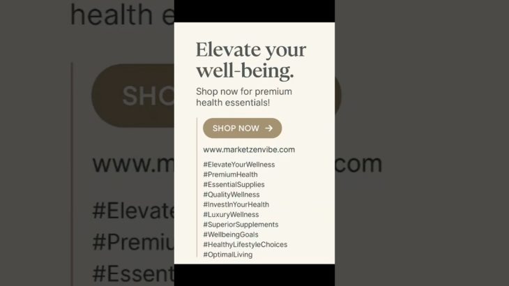 Elevate your well-being. Premium health essentials!marketzenvibe.com #ElevateYourWellness
