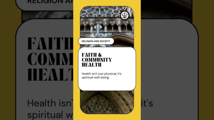 Faith & Community Health Health as spiritual well-being. 🌍 Religion aids community health. 🌡