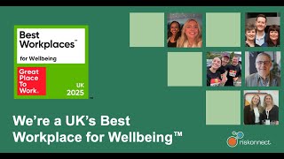 Riskonnect earns 2025 UK’s Best Workplaces for Wellbeing Award from Great Place to Work UK