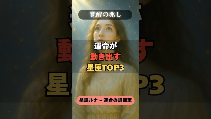 【覚醒の兆し】運命が動き出す星座TOP3  #運勢 #占い #スピリチュアル #12星座占い