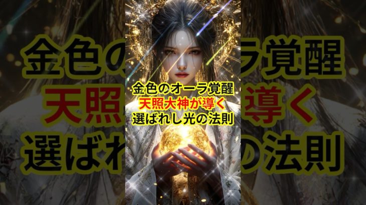 【スピリチュアル】金色のオーラ覚醒 天照大神が導く選ばれし光の法則 VOICEVOX 青山龍星 #スピリチュアル #オーラ #金色 #天照大御神#光 #おすすめにのりたい