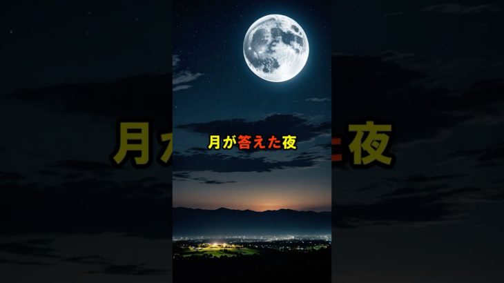 月が答えた夜【 都市伝説 予言 ミステリー スピリチュアル 予知能力 】