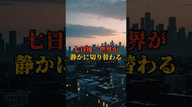 七日後、世界が静かに切り替わる【 都市伝説 予言 ミステリー スピリチュアル 予知能力 】